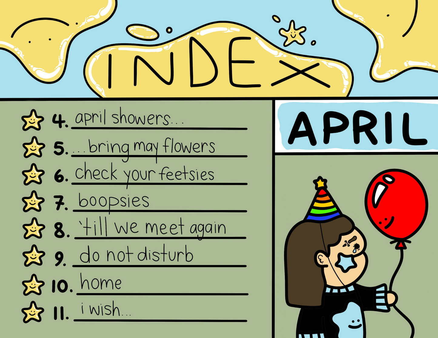 a sad girl birthday | DIGITAL COLORING BOOK