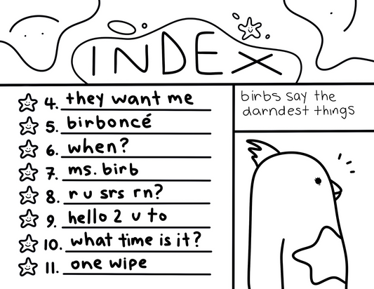 birbs say the darndest things | DIGITAL COLORING BOOK