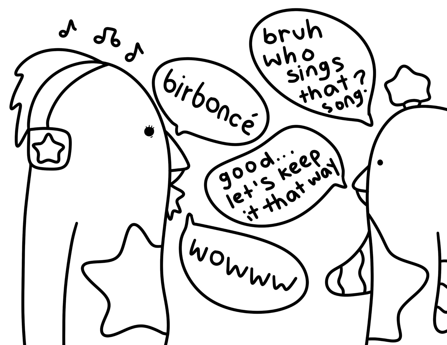 birbs say the darndest things | DIGITAL COLORING BOOK