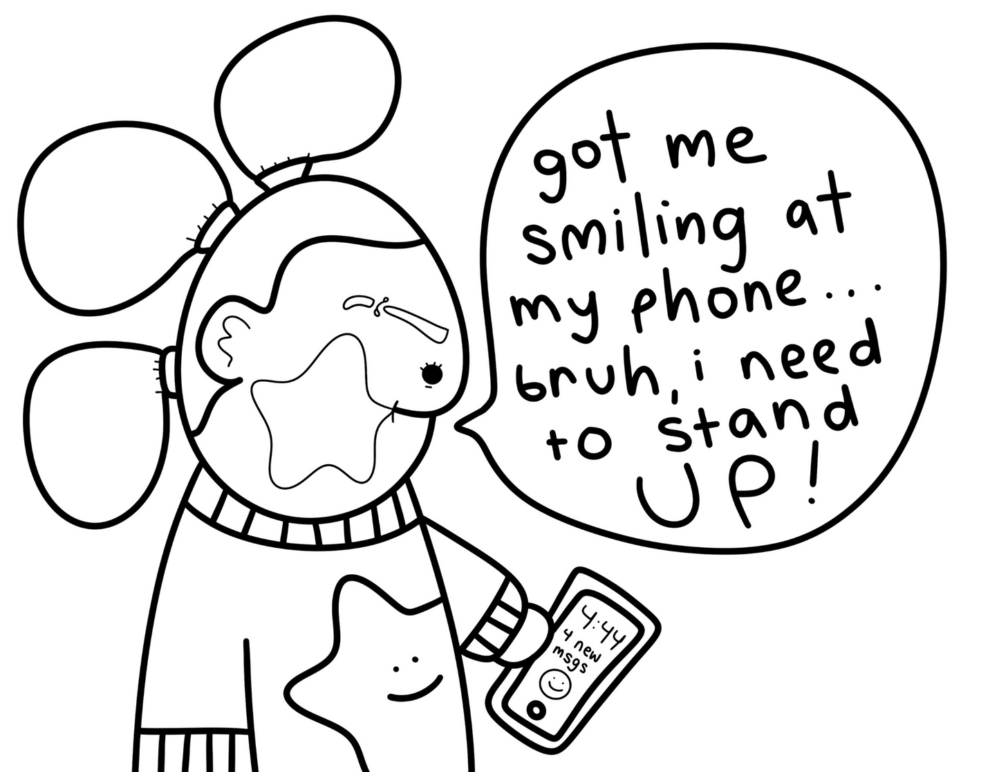 bruh, stand up! | DIGITAL COLORING BOOK