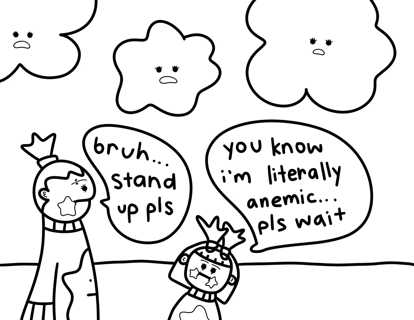 bruh, stand up! | DIGITAL COLORING BOOK
