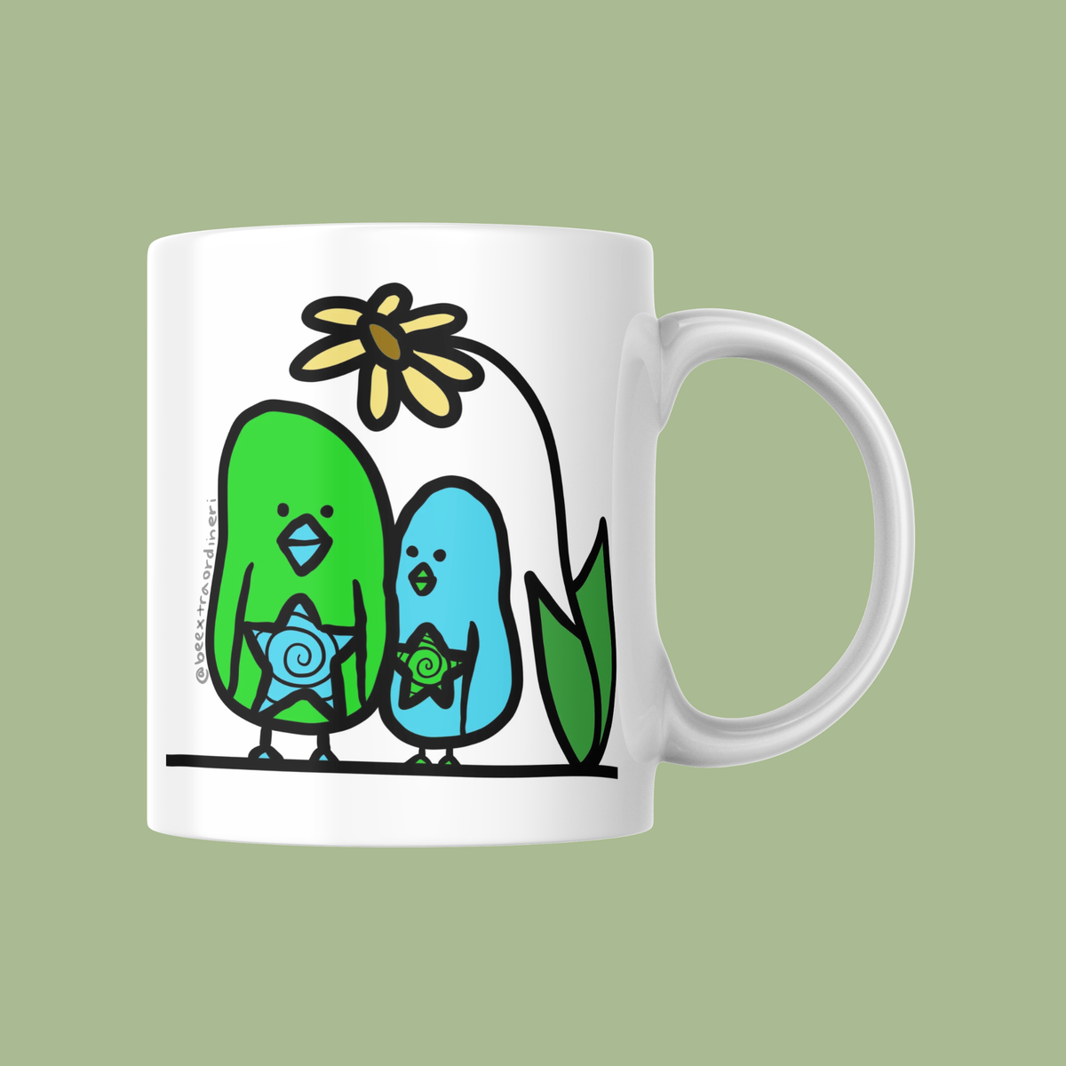 flower birds | DIGITAL ART PRINT