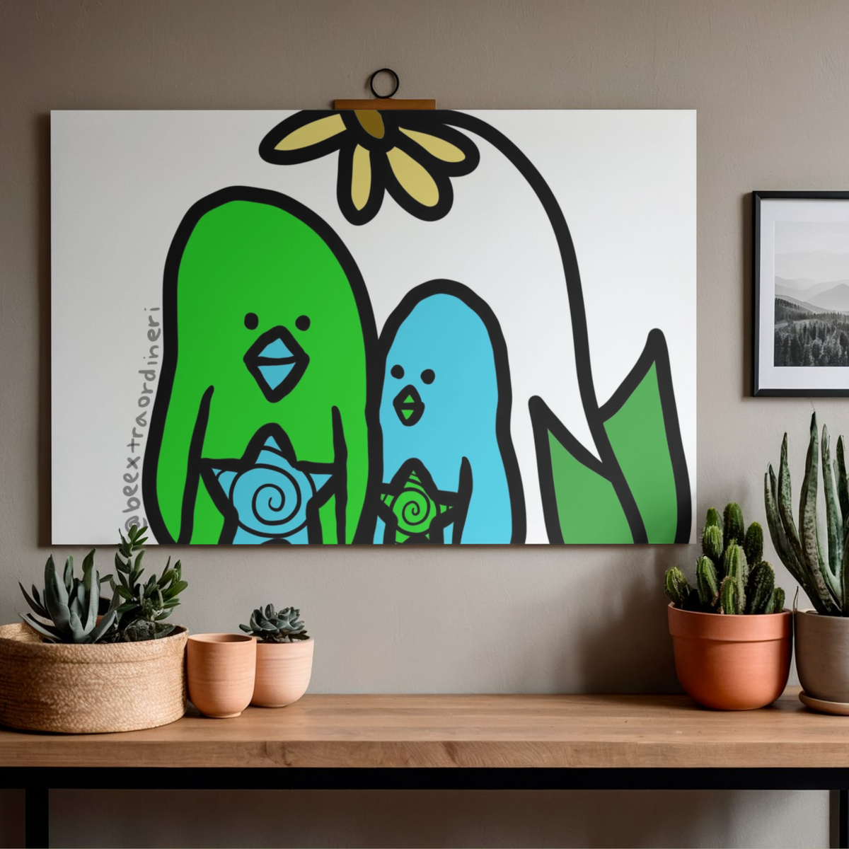 flower birds | DIGITAL ART PRINT