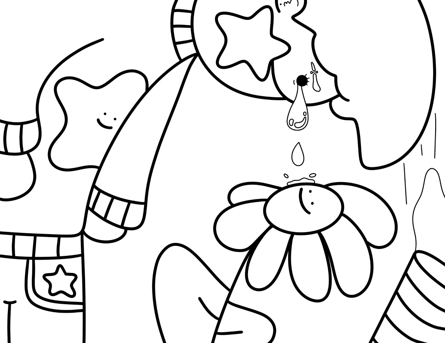 a sad girl birthday | DIGITAL COLORING BOOK