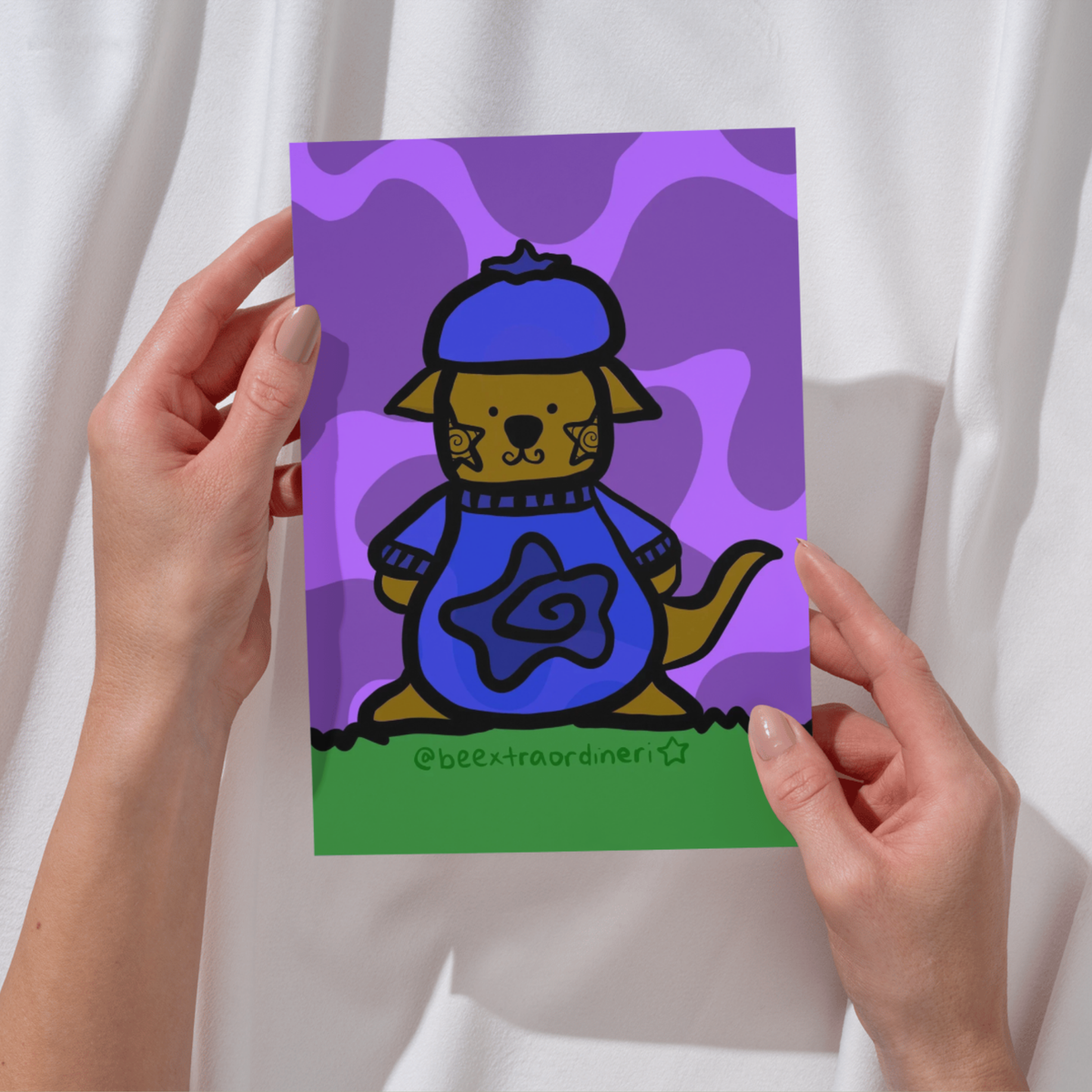 blueberry creature | DIGITAL ART PRINT