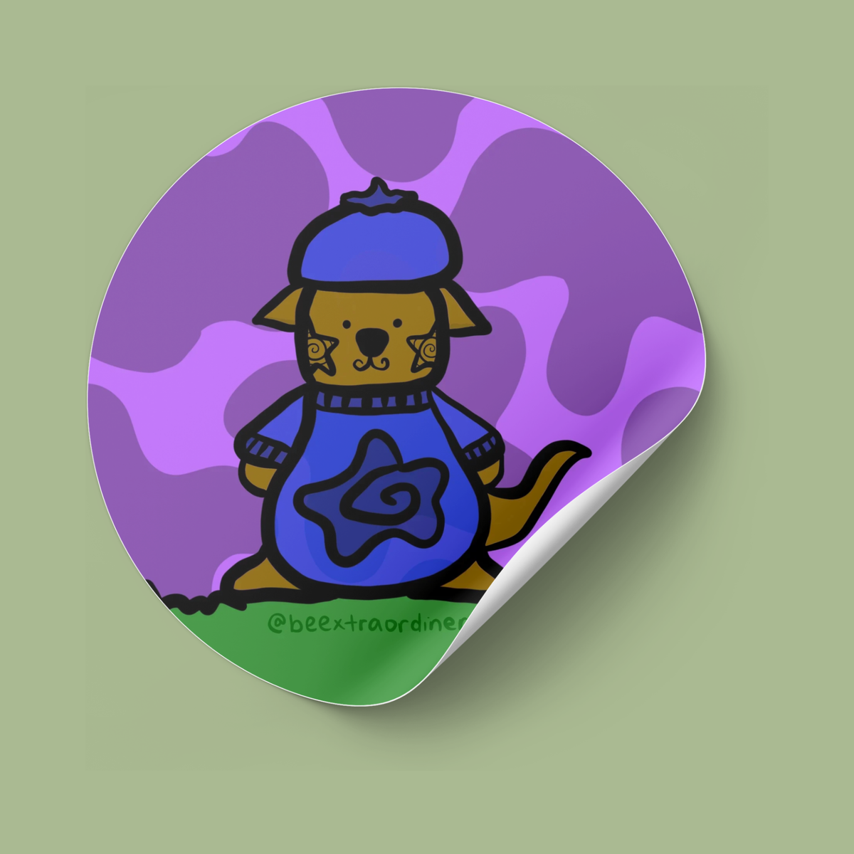 blueberry creature | DIGITAL ART PRINT
