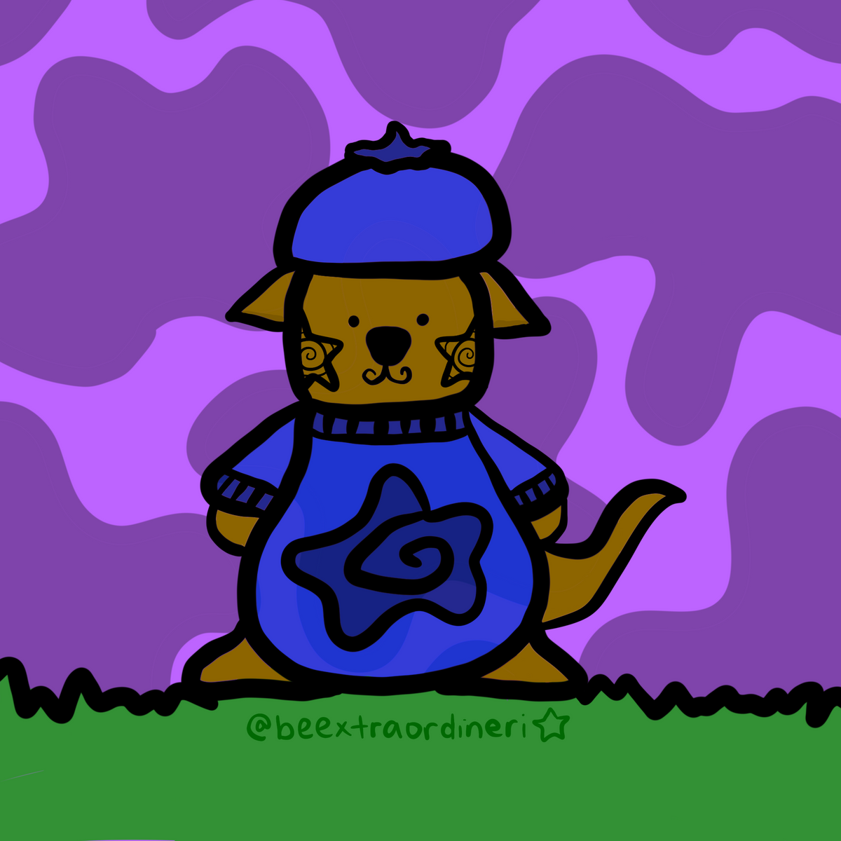 blueberry creature | DIGITAL ART PRINT