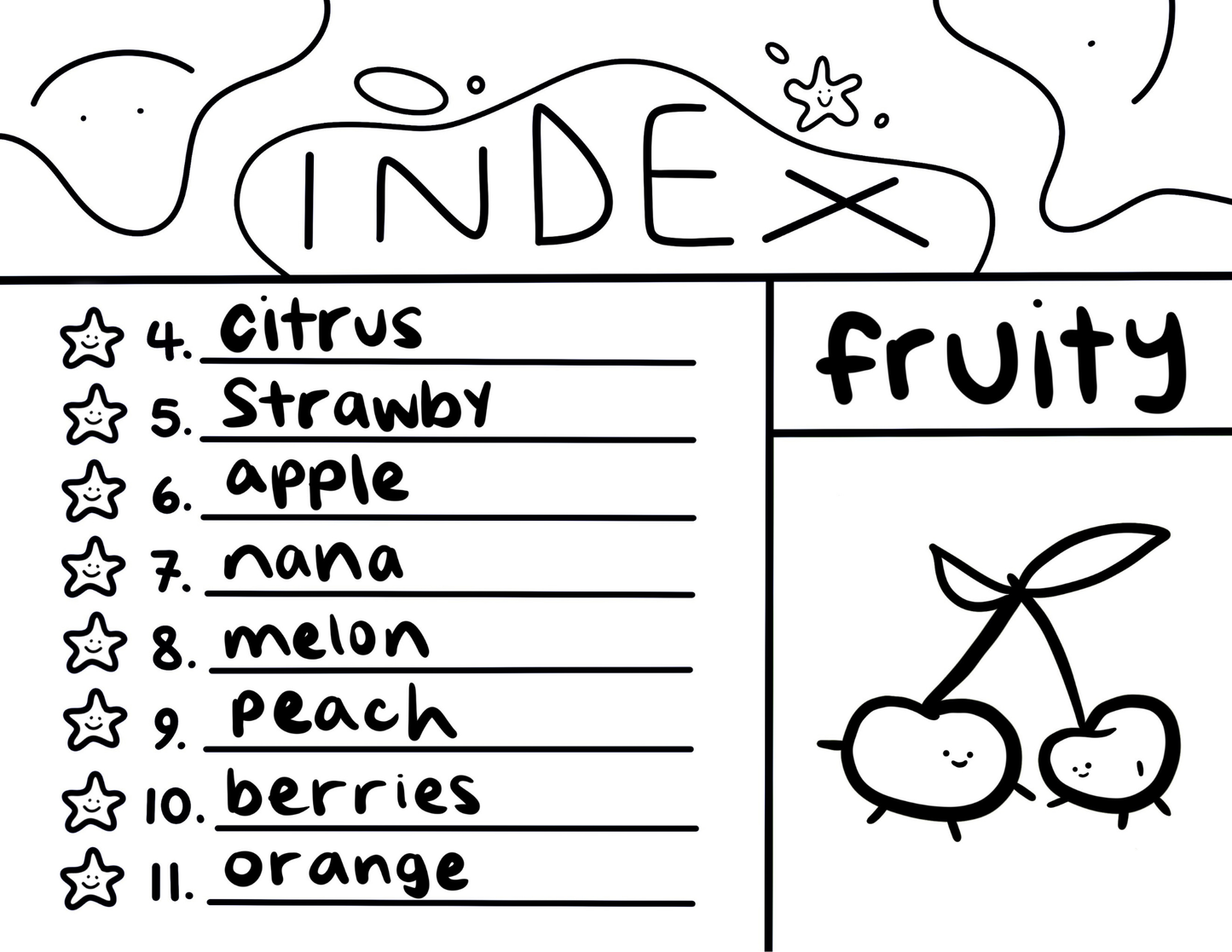 fruity | DIGITAL COLORING BOOK