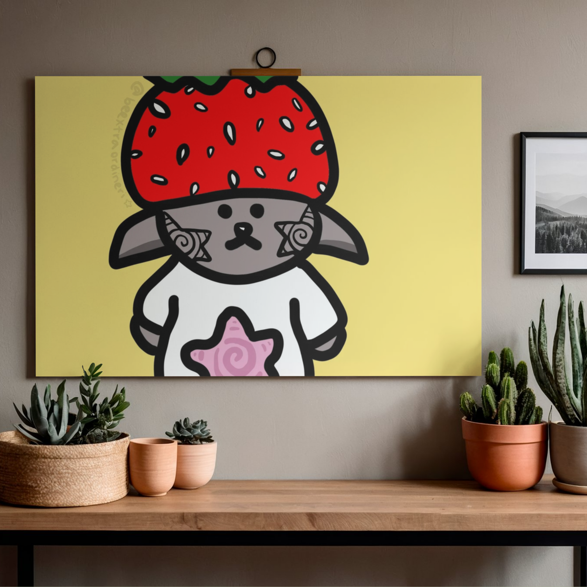 strawberry creature | DIGITAL ART PRINT