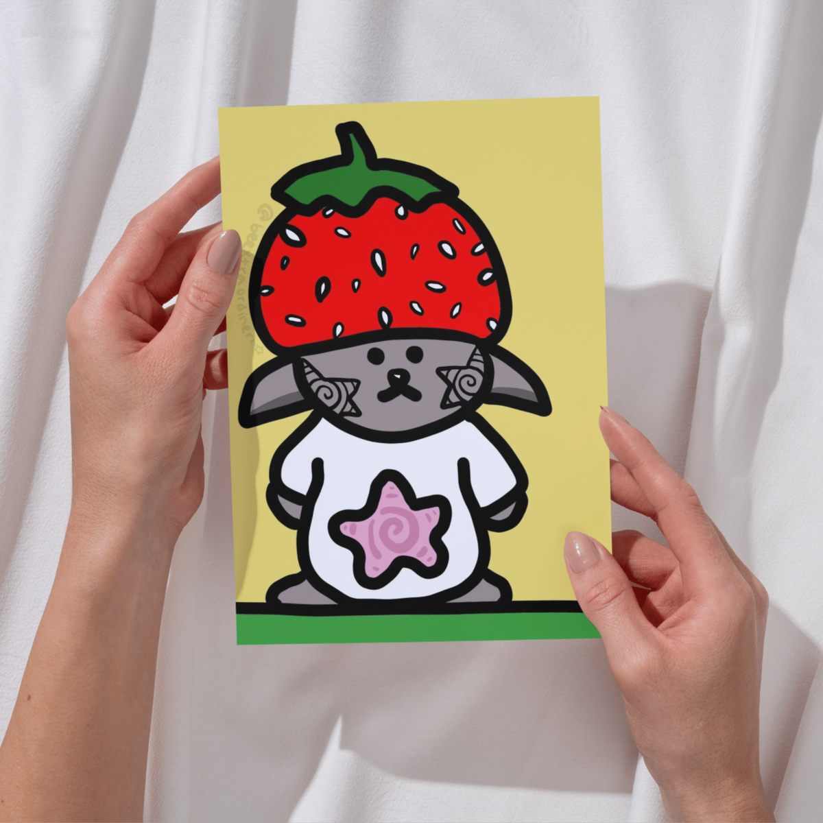 strawberry creature | DIGITAL ART PRINT