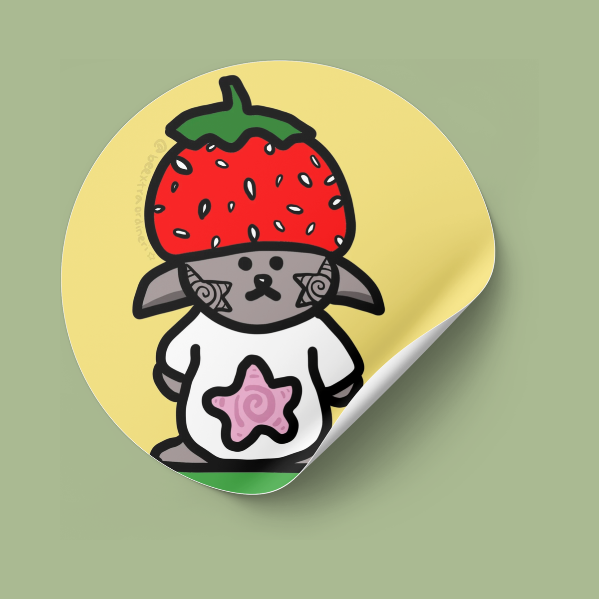 strawberry creature | DIGITAL ART PRINT