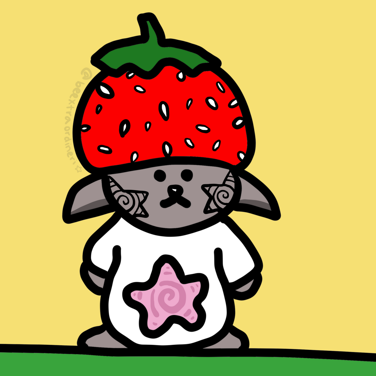 strawberry creature | DIGITAL ART PRINT